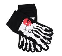 ZYHARUKO Chaussettes amusantes d'Halloween pour homme - Fantaisie - Terreur effrayante - Tête de mort - Squelette - Pour homme, Noir , taille unique