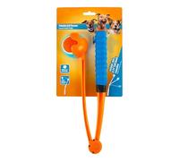 ZYHARUKO Chien rétractable avec perles de tennis lumineuses pour lancer de longue distance - Outil d'exercice portable pour toutes les races facile sans souillure