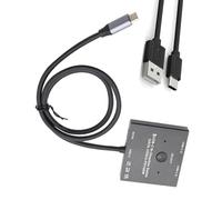 ZYHARUKO Commutateur bidirectionnel USB C 8K pour 2 ordinateurs avec charge rapide de 100 W et transfert de données 10 Gbit/s, idéal pour une utilisation multi-appareils, commutateurs bidirectionnels