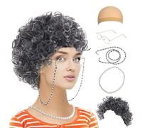 ZYHARUKO Costume de vieille dame pour enfants « 100 Days of School » - Pour Halloween et cosplay - Pour faire semblant d'être grand-mère