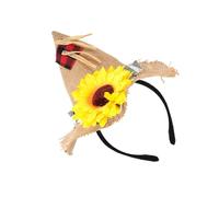 ZYHARUKO Costume d'épouvantail réglable pour adulte en toile de jute, chapeau et paille, accessoires pour fêtes sur le thème d'Halloween, ensemble complet d'épouvantail pour adultes