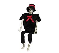 ZYHARUKO Décoration effrayante en forme de tête de mort pour Halloween - Accessoire de maison étrange - Sculpture squelette réaliste - Accessoire de fête