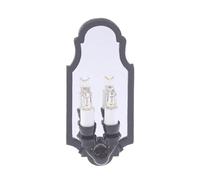 ZYHARUKO Dollhouses Applique murale LED avec deux lampes frontales Échelle 1/12 Mur miniature pour décoration de jardin