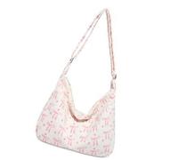 ZYHARUKO Élégant sac à bandoulière côtelé imprimé végétal français sac à bandoulière spacieux étudiant sac à bandoulière ergonomique de transport moderne publié sac à bandoulière côtelé, blanc, One