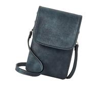 ZYHARUKO Étui à cartes moderne en cuir PU minceur sac bandoulière résistant à l'usure organisateur de poche sac à main à bandoulière pour affaires décontracté éthique mode téléphone portefeuille, bleu