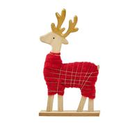 ZYHARUKO Figurine de Père Noël en feutre doux avec base en bois pour cheminée de maison, figurine de Père Noël