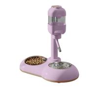 ZYHARUKO Fontaine à eau 2 en 1 pour animaux domestiques - Hauteur réglable - Source d'eau pour animaux de compagnie de grande capacité - Gamelles surélevées pour chiens