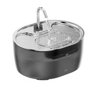 ZYHARUKO Fontaine à eau à circulation automatique pour chats - En acier inoxydable - Grande capacité - Distributeur d'eau pour animaux domestiques - Fontaine à eau à circulation automatique