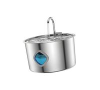 ZYHARUKO Fontaine à eau automatique en acier inoxydable pour animaux de compagnie 3,2 L avec 2 fonctions silencieuses de rechange alimentées par USB pour chats et chiens avec filtre