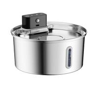 ZYHARUKO Fontaine à eau rechargeable en acier inoxydable pour chats pour la maison et l'extérieur