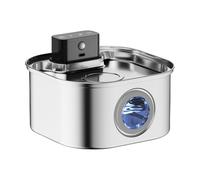 ZYHARUKO Fontaine à eau rechargeable en acier inoxydable pour chats pour la maison et l'extérieur