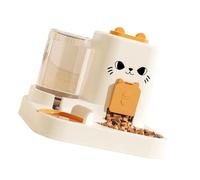 ZYHARUKO Gamelle amovible en acier inoxydable avec distributeur d'eau intégré, pieds antidérapants et anti-déversement, gamelles automatiques pour animaux de compagnie et fontaine à eau