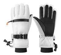 ZYHARUKO Gants de ski thermiques avec doublure en polaire et poignets élastiques pour snowboard, cyclisme et trajets d'hiver - Gants isolants pour l'hiver