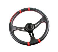 ZYHARUKO Global Car Steering 350 mm Deep Dish Structure avec bandes brodées Contrôle renforcé pour les passionnés de direction du monde entier