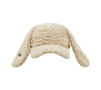 ZYHARUKO Jolie casquette de baseball en peluche douce avec oreilles de lapin amusantes chapeau d'hiver pour femme Coiffe tendance tout assorti Accessoire de fête, beige, Taille unique