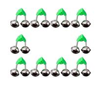 ZYHARUKO Lot de 10 cloches d'alarme pour canne à pêche, double bouchées, indicateurs de marquage, facile à utiliser