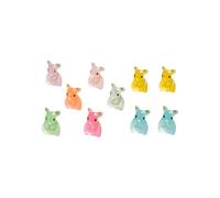 ZYHARUKO Lot de 10 petites figurines colorées en résine pour pinces à cheveux pour maisons de poupées et décorations de jardin fantaisistes créatures de jardin
