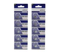 ZYHARUKO Lot de 5 piles bouton CR1025 3 V pour montres, calculatrices, clés et télécommandes