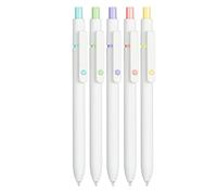 ZYHARUKO Lot de 5 stylos à encre gel rétractables 0,5 mm à séchage rapide pour femme, étudiant, note, journal intime, outil créatif