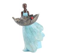 ZYHARUKO Mangeoire à oiseaux fantaisiste - Figurine de jardin - Décoration artistique - Sculpture de cour - Sculpture en résine - Pour les amoureux de la nature - Terrasses - Attirant pour oiseaux