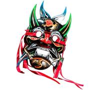 ZYHARUKO Nuo Operas Peint à la main Chinois Mascarade Party Halloween Cosplay pour femmes hommes cadeaux peints à la main Nuo, SH de deuxième génération, taille unique