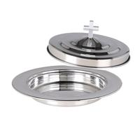 ZYHARUKO Plateau de communion en acier inoxydable 304 avec couvercle - Plateau à pain empilable - Convient pour les services de culte - Assiette de service empilable en acier inoxydable