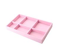 ZYHARUKO Plateau de rangement pour bijoux en flanelle avec motif cœur pour fille