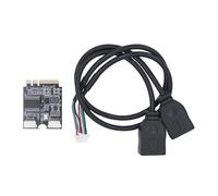ZYHARUKO Plug and Play Adaptateur USB convertisseur PCIe vers câble Wifi A+E vers 2 x USB 2.0 Accessoires informatiques Câble de conversion