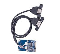 ZYHARUKO Plug and Play Adaptateur USB convertisseur PCIe vers câble Wifi A+E vers 2 x USB 2.0 Accessoires informatiques Câble de conversion