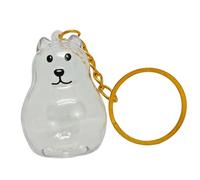 ZYHARUKO Porte-clés commémoratif transparent pour poils d'animaux domestiques - Boîte de rangement pour bijoux et animaux de compagnie