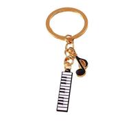 ZYHARUKO Porte-clés en métal sur le thème de la note de musique - Porte-clés en métal pour décoration de voiture - Accessoire d'intérieur pour artistes - Porte-clés unique sur le thème musical