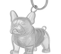 ZYHARUKO Porte-clés souvenir pour poils d'animaux domestiques - Figurine miniature de chien - Boîte de rangement - Porte-clés transparent pour poils d'animaux