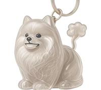 ZYHARUKO Porte-clés souvenir pour poils d'animaux domestiques - Figurine miniature de chien - Boîte de rangement - Porte-clés transparent pour poils d'animaux
