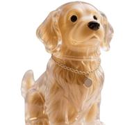 ZYHARUKO Porte-clés souvenir pour poils d'animaux domestiques - Figurine miniature de chien - Boîte de rangement - Porte-clés transparent pour poils d'animaux
