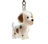 ZYHARUKO Porte-clés souvenir pour poils d'animaux domestiques - Figurine miniature de chien - Boîte de rangement - Porte-clés transparent pour poils d'animaux