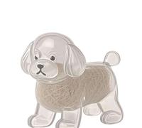 ZYHARUKO Porte-clés souvenir pour poils d'animaux domestiques - Figurine miniature de chien - Boîte de rangement - Porte-clés transparent pour poils d'animaux