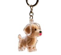 ZYHARUKO Porte-clés souvenir pour poils d'animaux domestiques - Figurine miniature de chien - Boîte de rangement - Porte-clés transparent pour poils d'animaux