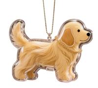 ZYHARUKO Porte-clés souvenir pour poils d'animaux domestiques - Figurine miniature de chien - Boîte de rangement - Porte-clés transparent pour poils d'animaux