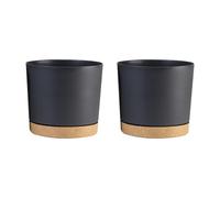 ZYHARUKO Pot de fleurs en résine de 25,4 cm pour balcon, cour, pot de fleurs en pot avec drainage, plateau de jardin, jardinière minimaliste