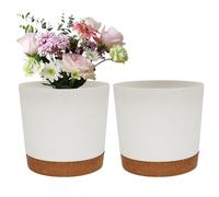 ZYHARUKO Pot de fleurs suspendu pour balcon - Pot de fleurs à suspendre - Jardinière de jardin avec plateau de drainage - Contemporain - Bureau