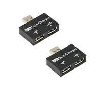 ZYHARUKO Répartiteur USB 2.0 mâle vers 2 ports femelles - Unificateur de centre de charge rapide pour appareils mobiles, accessoires multi-appareils USB centre machine à écrire U