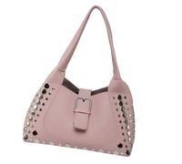 ZYHARUKO Sac seau rétro avec clous décoratifs Sac à bandoulière Sac à main décontracté Convient pour les réunions décontractées et sociales Sac à main clouté, b, One Size