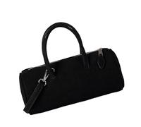 ZYHARUKO Sac tendance de couleur unie élégant sous les bras ou à l'épaule en daim doux et pratique avec plusieurs poches pour un shopping léger et essentiel, Noir , One Size