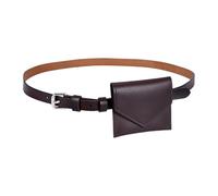 ZYHARUKO Sacs pour femmes style coréen Mini sac banane en cuir PU avec design élégant et plusieurs compartiments, marron foncé, M1455