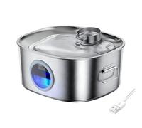 ZYHARUKO Station d'hydratation en acier inoxydable pour chiens et chats Circulations automatiques Grands réservoirs silencieux Fontaine à eau automatique pour chiens et chats