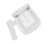 ZYHARUKO Tasse en verre avec poignée - Capacité de 400 ml - Pour mélanger le café et le lait - Fonctionne avec piles - Mélangeur automatique de boissons