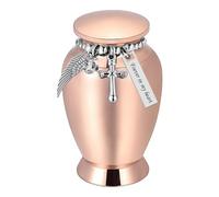 ZYHARUKO Urne funéraire à petite échelle en alliage d'aluminium pour animaux de compagnie - Filetée sécurisée - Souvenirs décoratifs