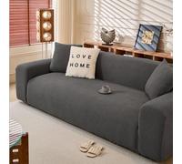 ZYHBBGXFC-XM Housse de canapé 1, 2, 3, 4 ou 5 Places, en Velours épais, de Luxe, de Couleur Unie, Extensible, for Fauteuil inclinable(Gray,3-Seat 190-230cm)