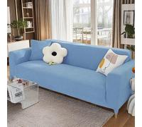 ZYHBBGXFC-XM Housse de canapé 1, 2, 3, 4 ou 5 Places, en Velours épais, de Luxe, de Couleur Unie, Extensible, for Fauteuil inclinable(Blue,2-Seat 145-185cm)