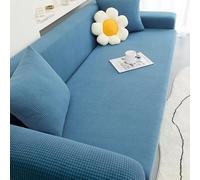 ZYHBBGXFC-XM Housse de canapé 1, 2, 3, 4 ou 5 Places, en Velours épais, de Luxe, de Couleur Unie, Extensible, for Fauteuil inclinable(Blue,2-Seat 145-185cm)